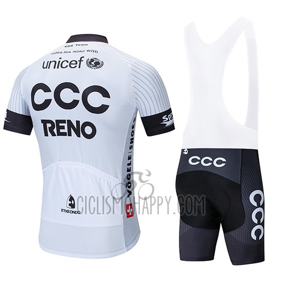 CCC Cycling Jersey Bib Short 2019 Short Sleeve White Black